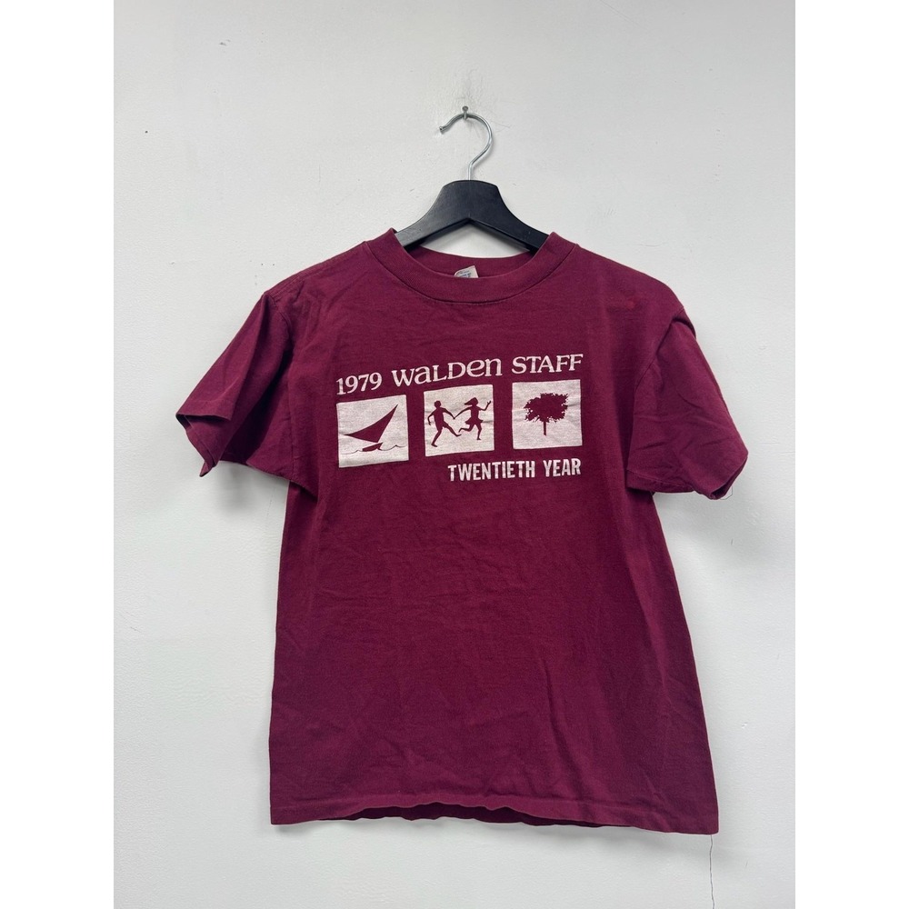 Vintage Walden Staff Artex Shirt Mens Small Maroon 1979 Camp Twentieth Year‎ 70s